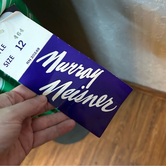 Vintage Murray Meisner 12 dress belt green polyester New NWT - Picture 6 of 8